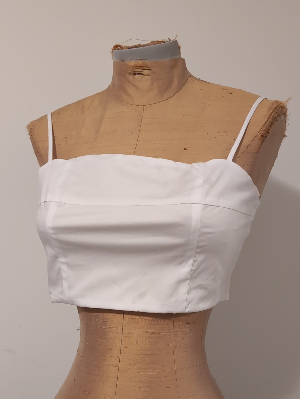 STAUD White Spaghetti-Strap Crop Top